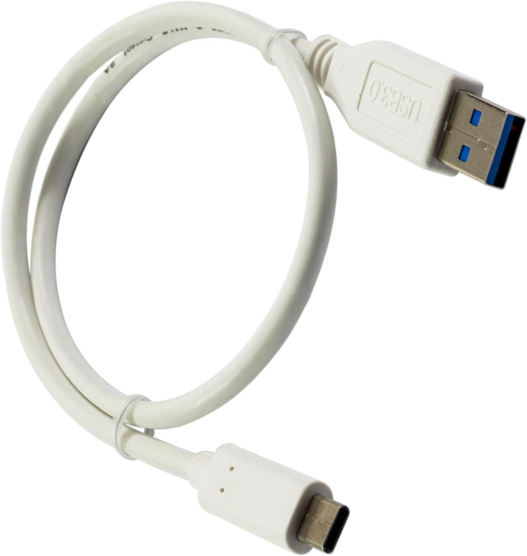 2m USB A to USB C Fast Charging White Cable Charge & Data Sync Lead For BYRD BLUE Wireless Headphones