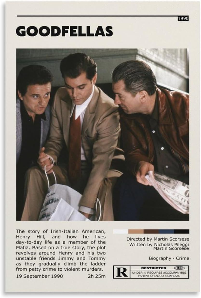 Movie Poster GoodFellas‎ Poster Decorative Painting Canvas Wall Art Living Room Posters Bedroom Painting 12x18inch(30x45cm)