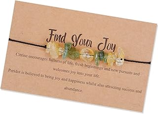 سوار كريستال للنساء والرجال من رونجليري خرز كريستالي حجر الجمشت 7 اساور شاكرا حقيقي مجوهرات معها بطاقة تعريفية بدون أحجار كريمة