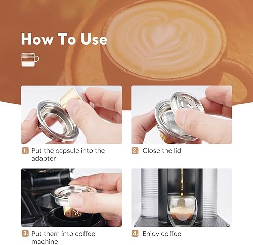 Miniatura 5 de Adaptador de cápsulas reutilizable N espressoVertuo compatible con Delonghi ENV135VertuoLine GCA1, convertidor de cápsulas de café BENFUCHEN de