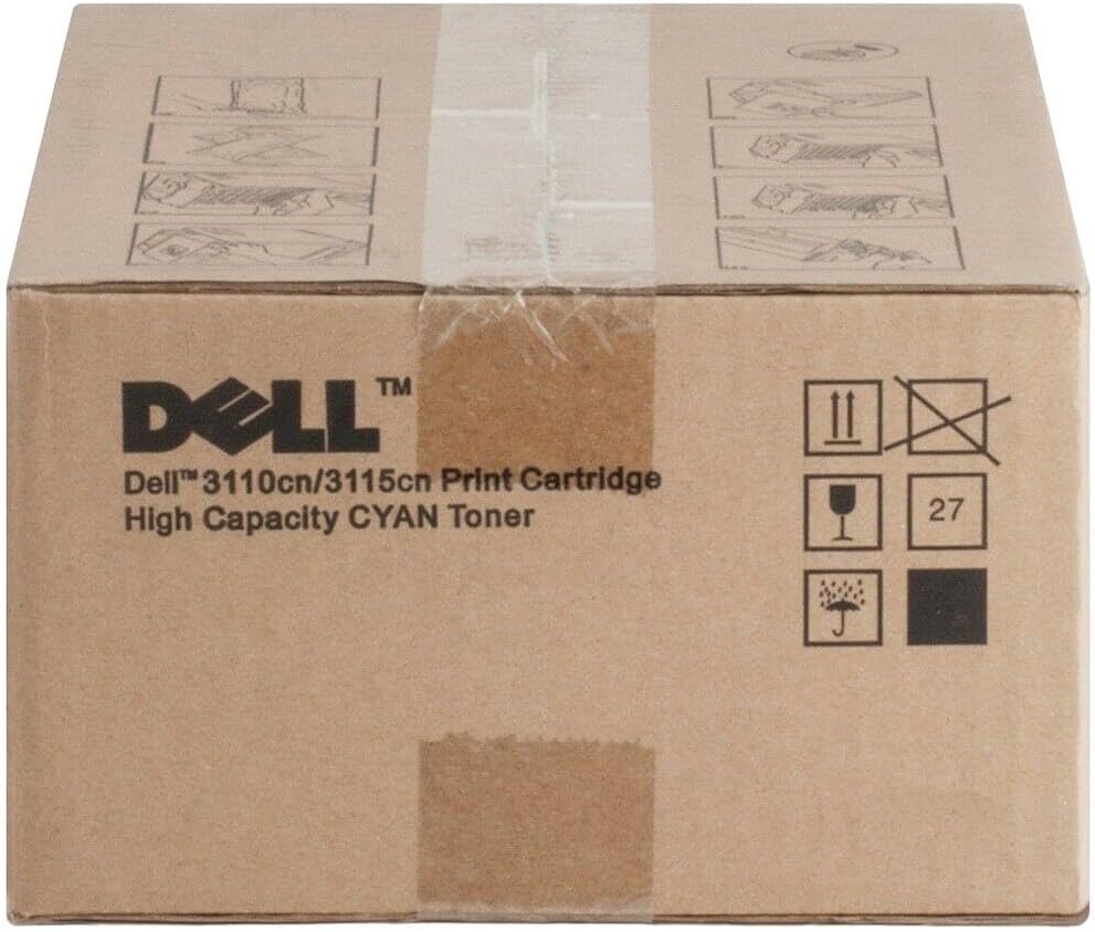Dell PF029 Color Laser Printer 3110cn 3115cn Toner Cartridge (Cyan) in Retail Packaging