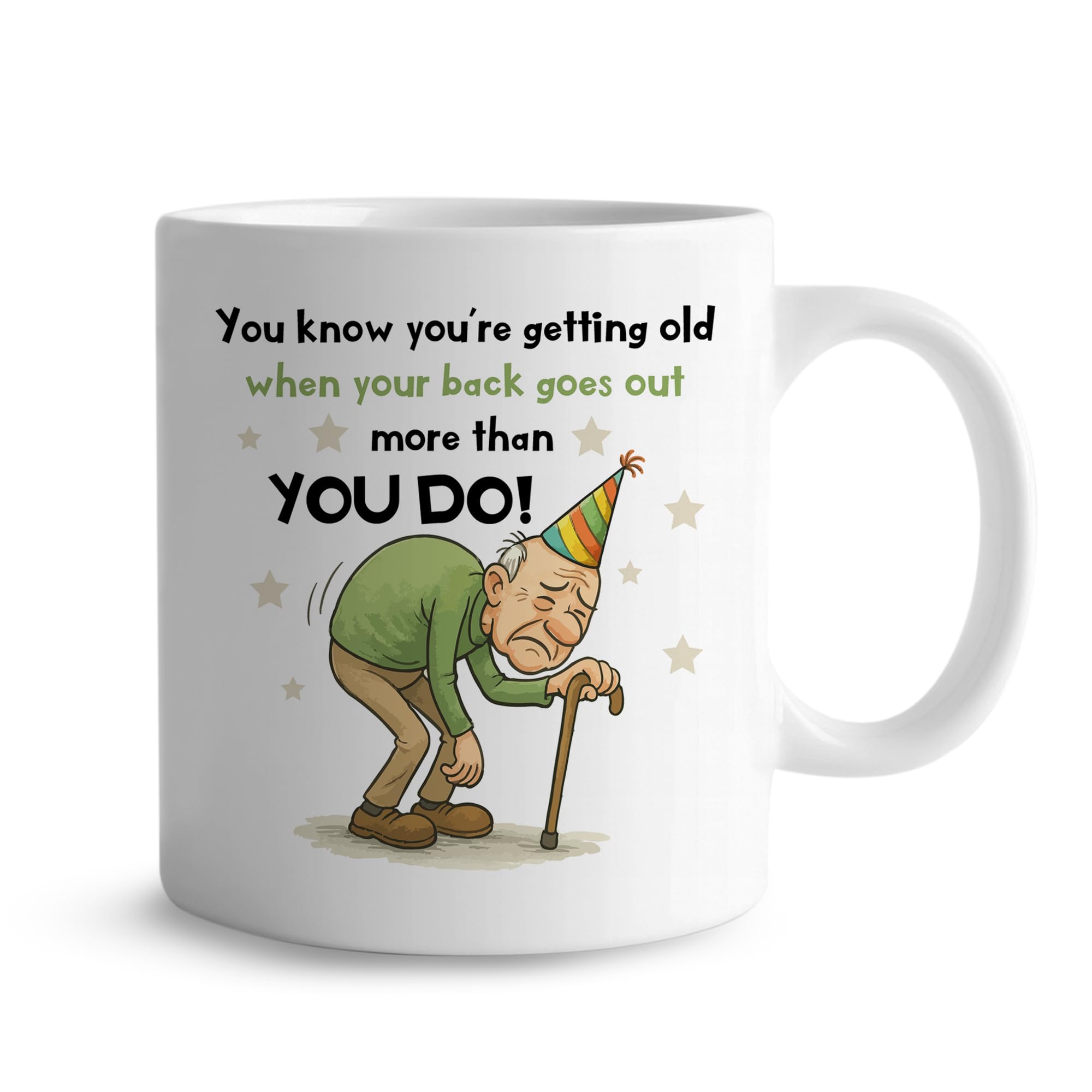 RED OCEAN Funny Birthday Mug for Men Novelty Happy Birthday Gifts for Dad Grandad Uncle Brother Joke Gift Him White Ceramic Mug Gifts Friends Family