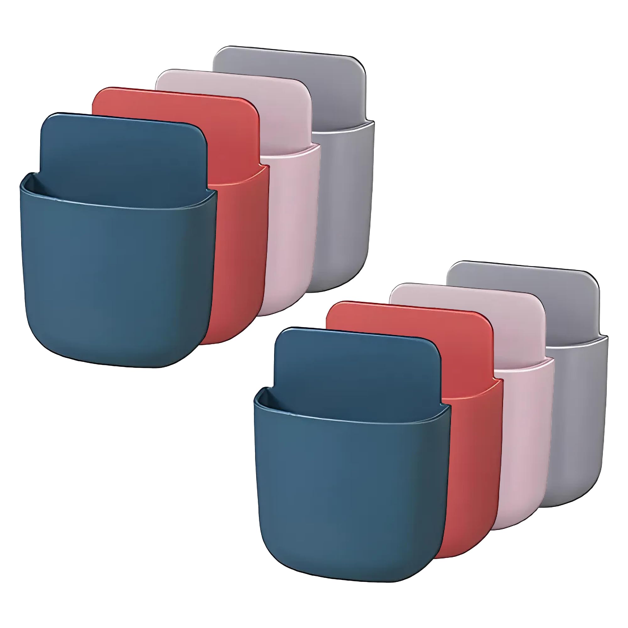 Kuber Industries Pack Of 2 Mobile Holder|Unbreakable Plastic Storage Case Box|Mobile Phone Charging Wall Mount Stand,Set Of 4 (Multicolor) (B0D1QXY1Y4) Amazon Price History, Amazon Price Tracker