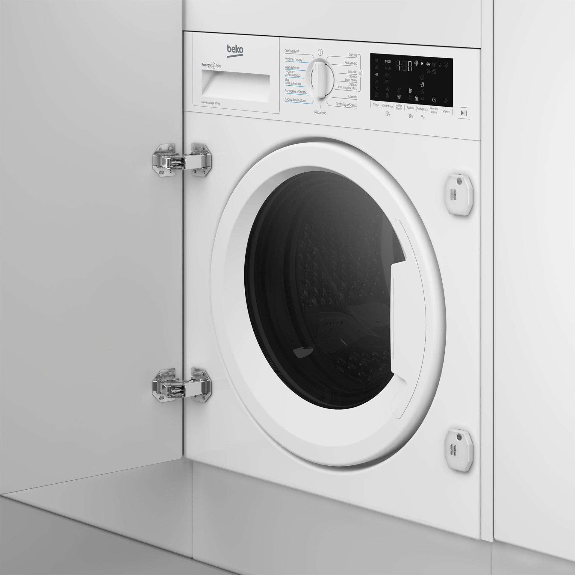Beko WDI85DAW_IT, Capacità 8kg+5kg, classe D|A, colore White, Motore Inverter BPM