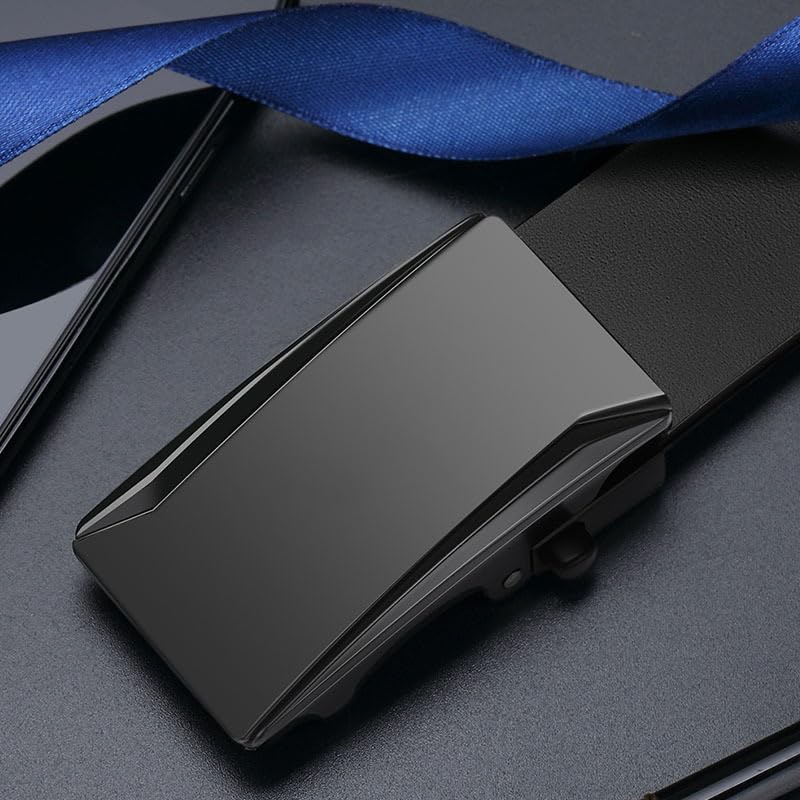 Men's Genuine Leather Belt Men's Automatic Cowhide Belt Men's Business Casual Men's Belt(120cm)4