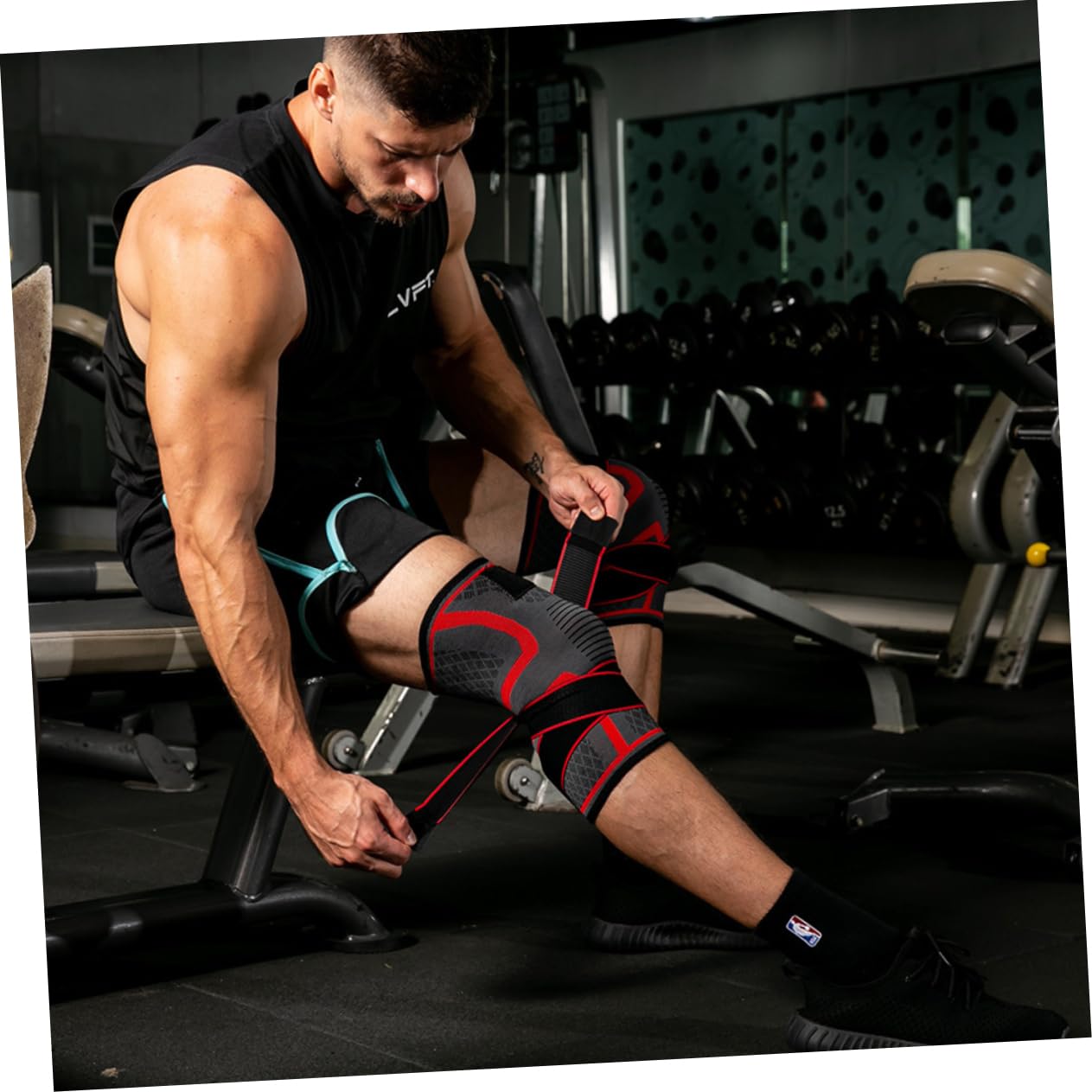 IWOWHERO Sports Knee Sleeve Protection Compression Knee Brace for Basketball Hiking Leg Support Random Color