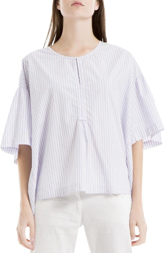 Amazon.com: Max Studio Womens Melina Striped Short Sleeves Casual