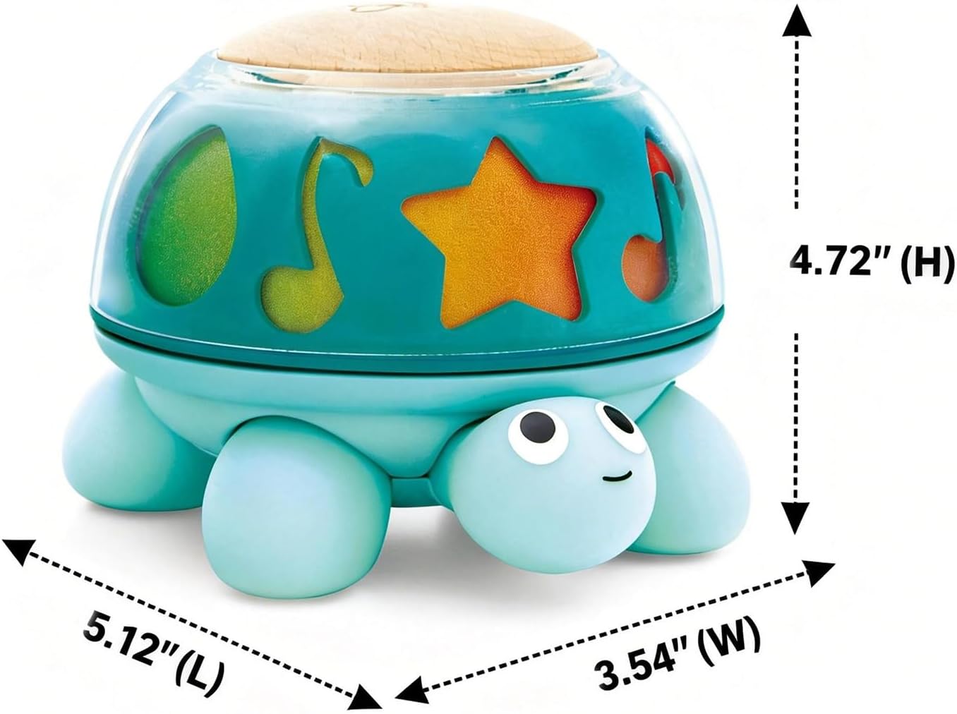 Hape Music Turtle, Musical Toy from Birth, Educational Toy with Sound and Rotation Function, Sensory Toy to Support Concentration & Motor, Turtle & Tune