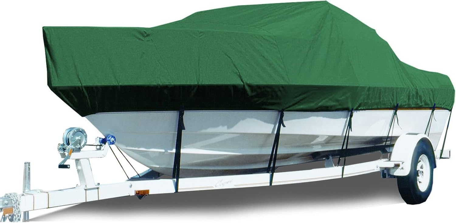 Housse de bateau imperméable en tissu Oxford pour coque en V et remorque 17-19 FT