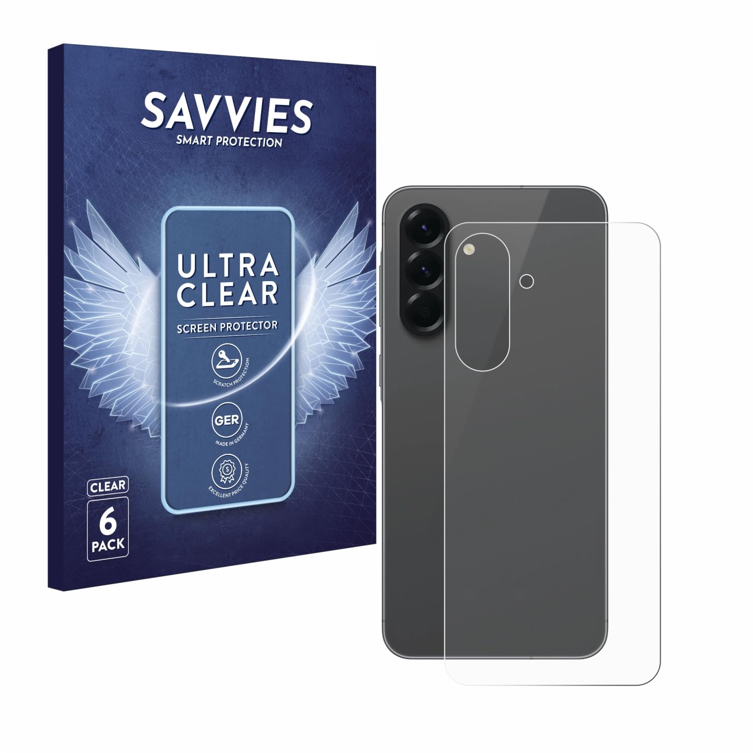 Savvies Display Schutzfolie Rückseite Samsung Galaxy A56 5G – 6x Ultra-Clear