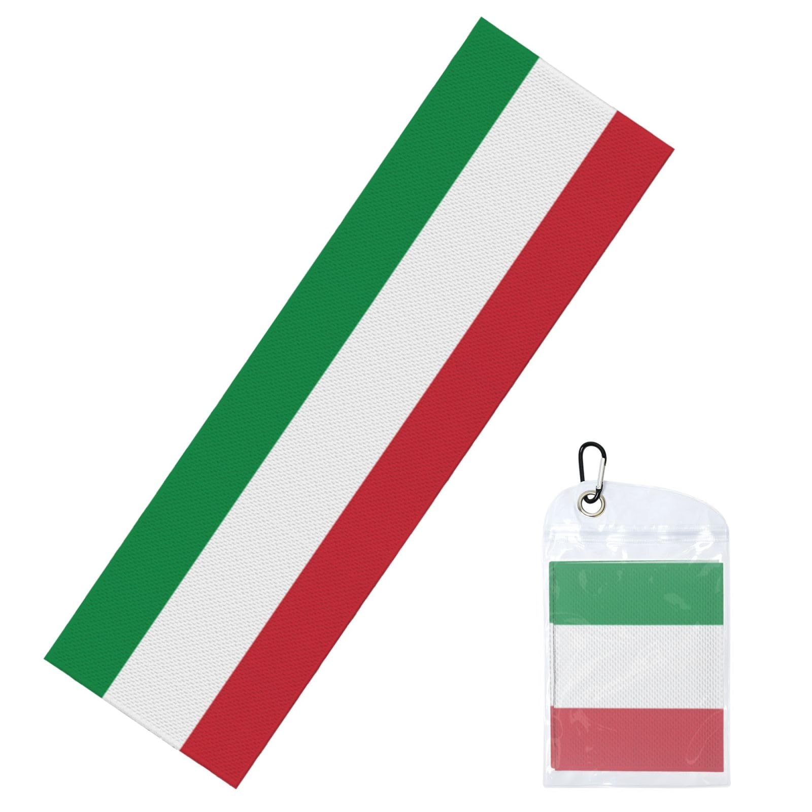 DUYIOKH Italian flag Print Cooling Towel, Portable Towel for Gym Workout Golf Beach World Cup Sports Hot Weather