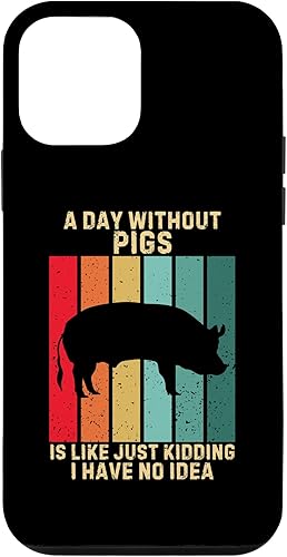 iPhone 12 mini Vintage A Day Without Pigs I Have No Idea Animals Lover Case
