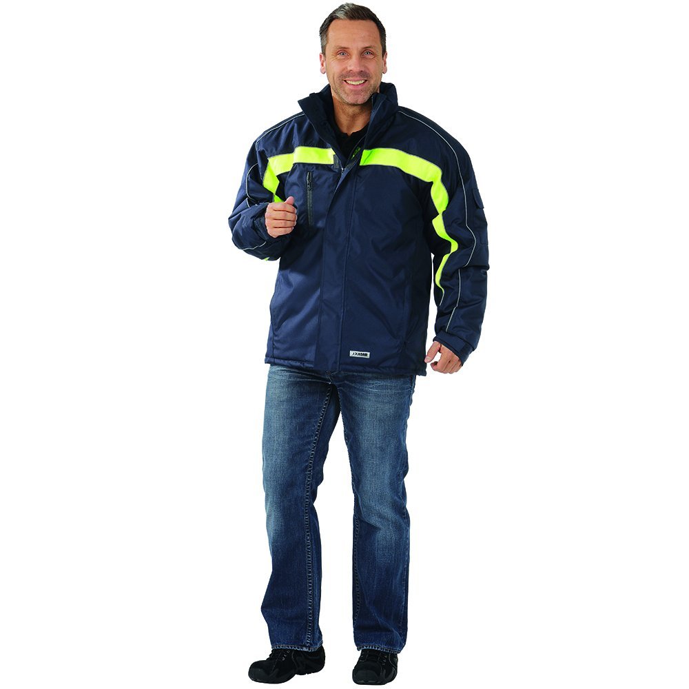 Planam 3602048 Outdoor Cosmic Jacke, Marine/Gelb, Größe 48