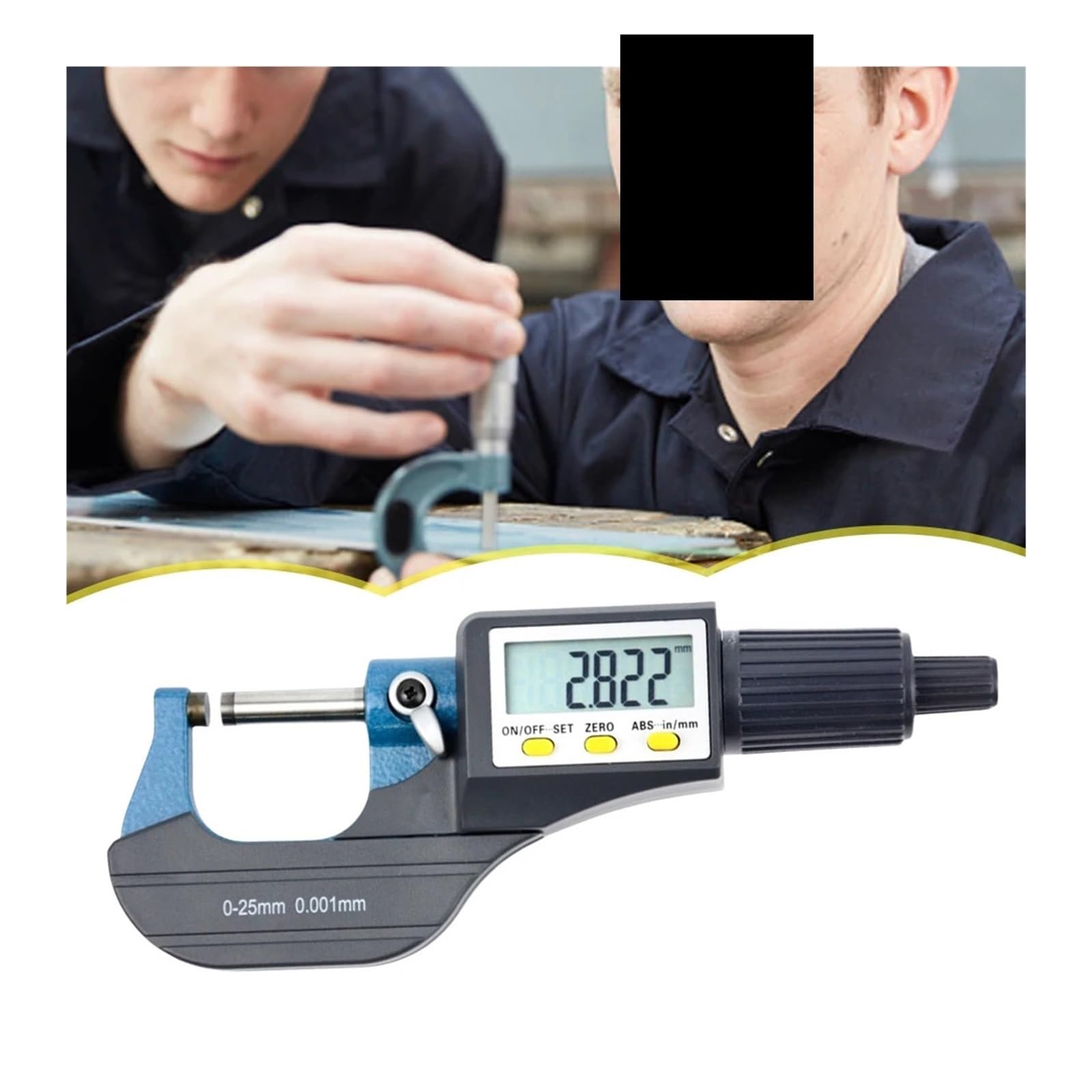 Micrómetro Digital con Pantalla LCD, 0-25 mm, 0,01 mm, electrónico, Exterior, con Escala, Herramienta de medición de Alta precisión
