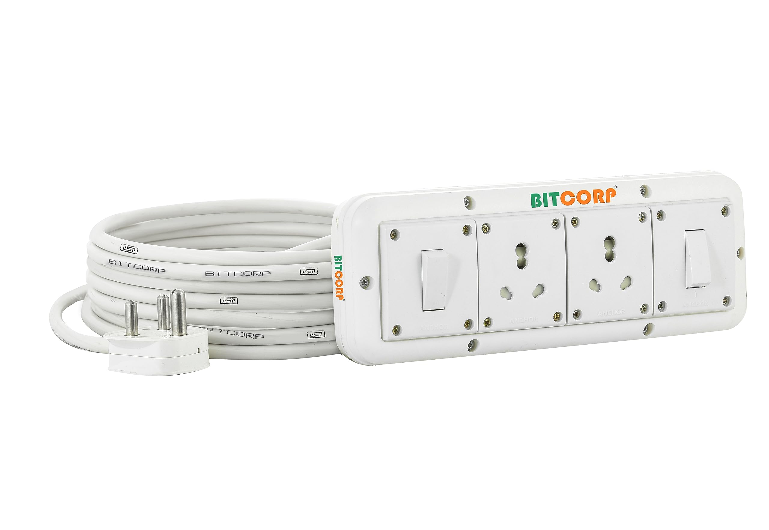 Bitcorp Extension Box 15A 16A 20A Amp 2 Way Multi Plug and 2 Switch (2500W) 4 Meter Long Length Cable Cord Compatible with Ac, Refrigerator, Washing Machine, Microwave and Heavy Appliances (White) (B07H6J82N4) Amazon Price History, Amazon Price Tracker