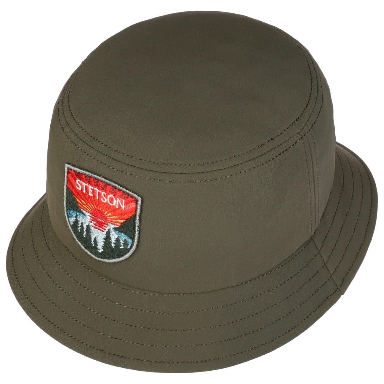 Stetson Jersey Bucket Stoffhut Einfarbiger Knautschbarer Fischerhut UV-Schutz Unisex Damen Herren Ganzjährig