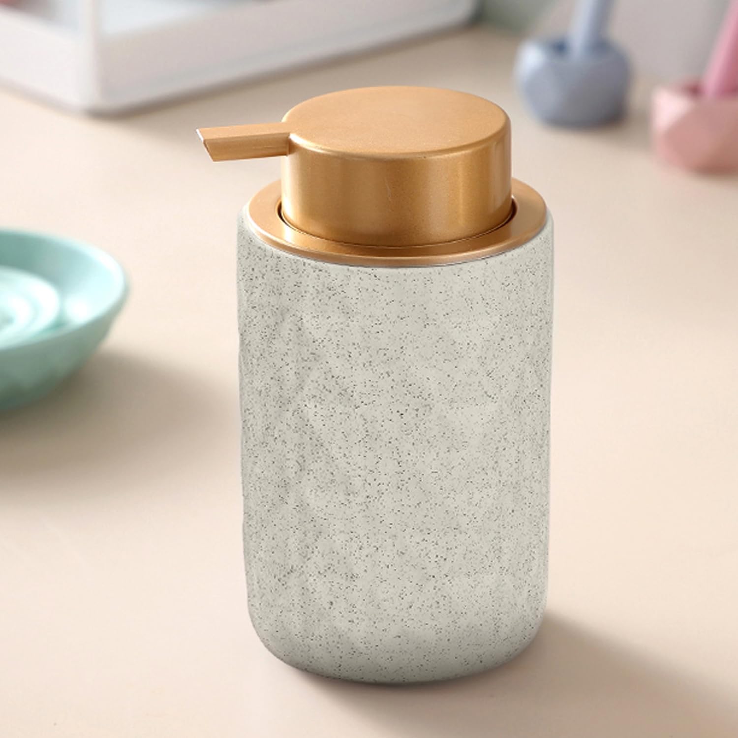 Ceramic Foam Hand Soap Dispenser - 10.15 oz Foaming Soap Dispenser Hand Pump Dispenser, Ceramic Dish Liquid Dispenser for Kitchen,Sylfu Hand Wash Bottle Bathroom - Image 6