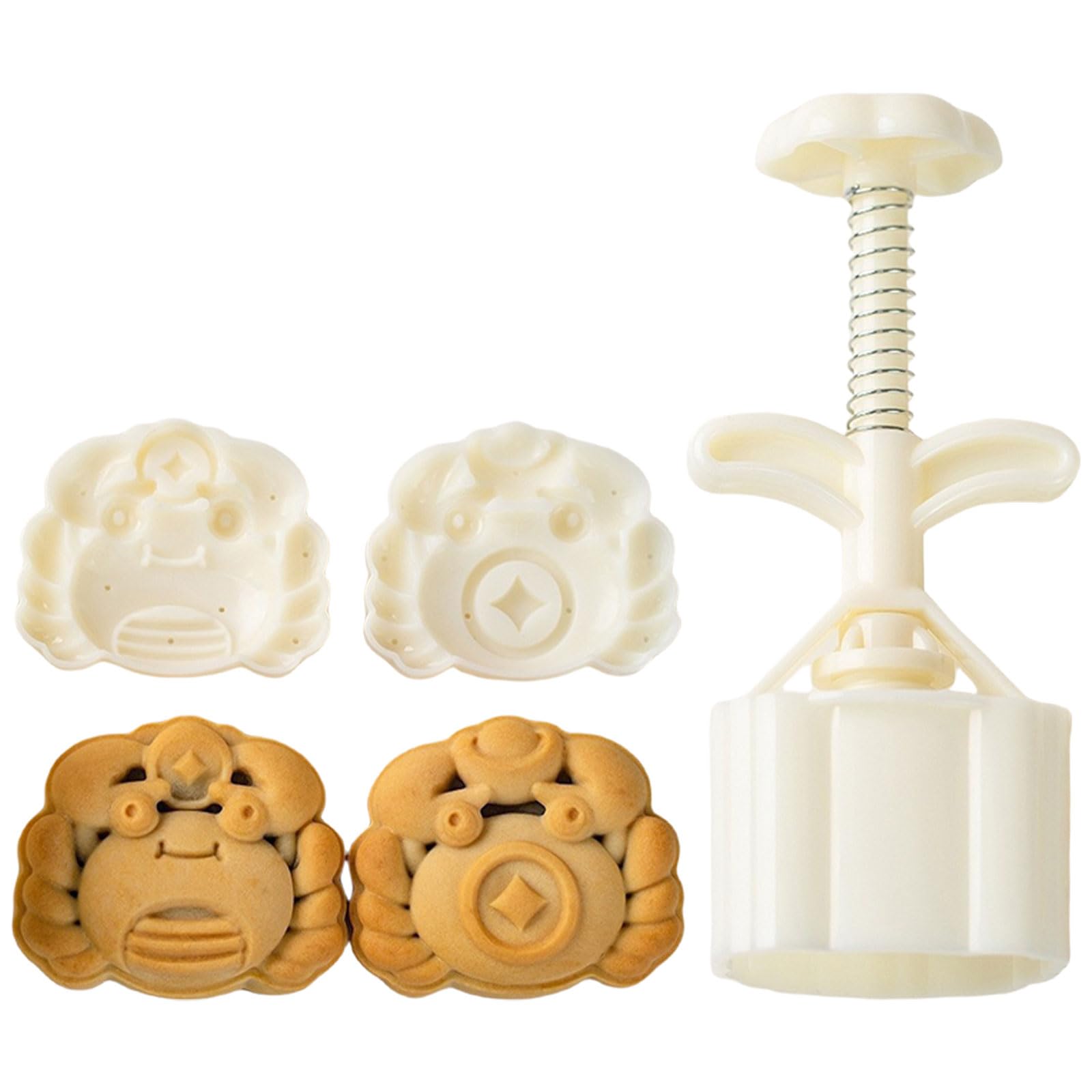 Xinsheinelry Dessert Press Tool Green Bean Cake Molds Set Dessert Shaping Tool Dough ABS Texture for Baking Molds