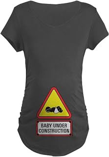 CafePress Baby Under Construction Maternity Dark T Shirt Women's Maternity Ruched Side T-Shirt