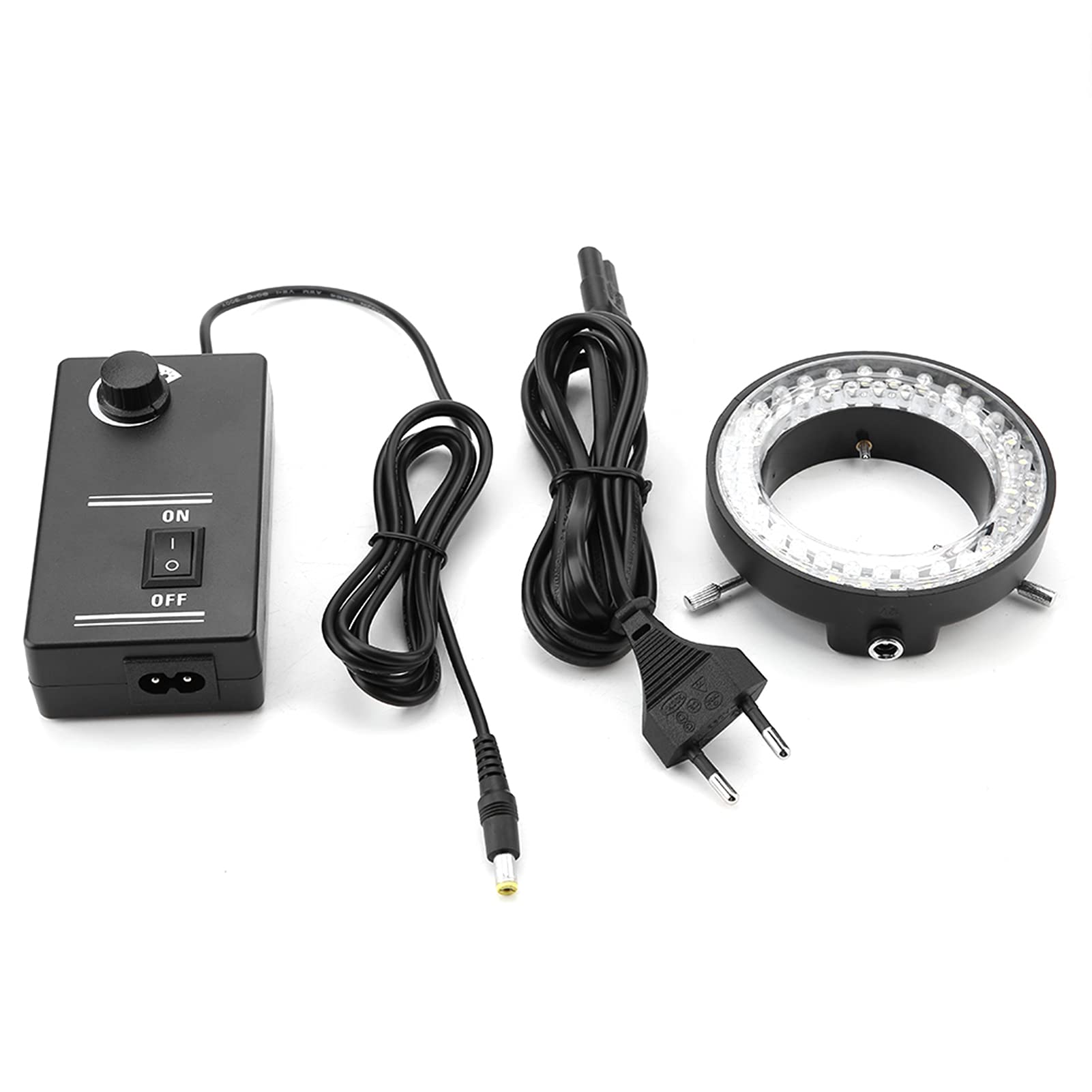 Luce Ad Anello per Microscopio a LED 3,5 W, Microscopi Illuminatore a LED Lampada Ad Anello Regolabile led light for microscope con Luminosità Luce di Illuminazione 100‑240 V(Regolamenti europei)