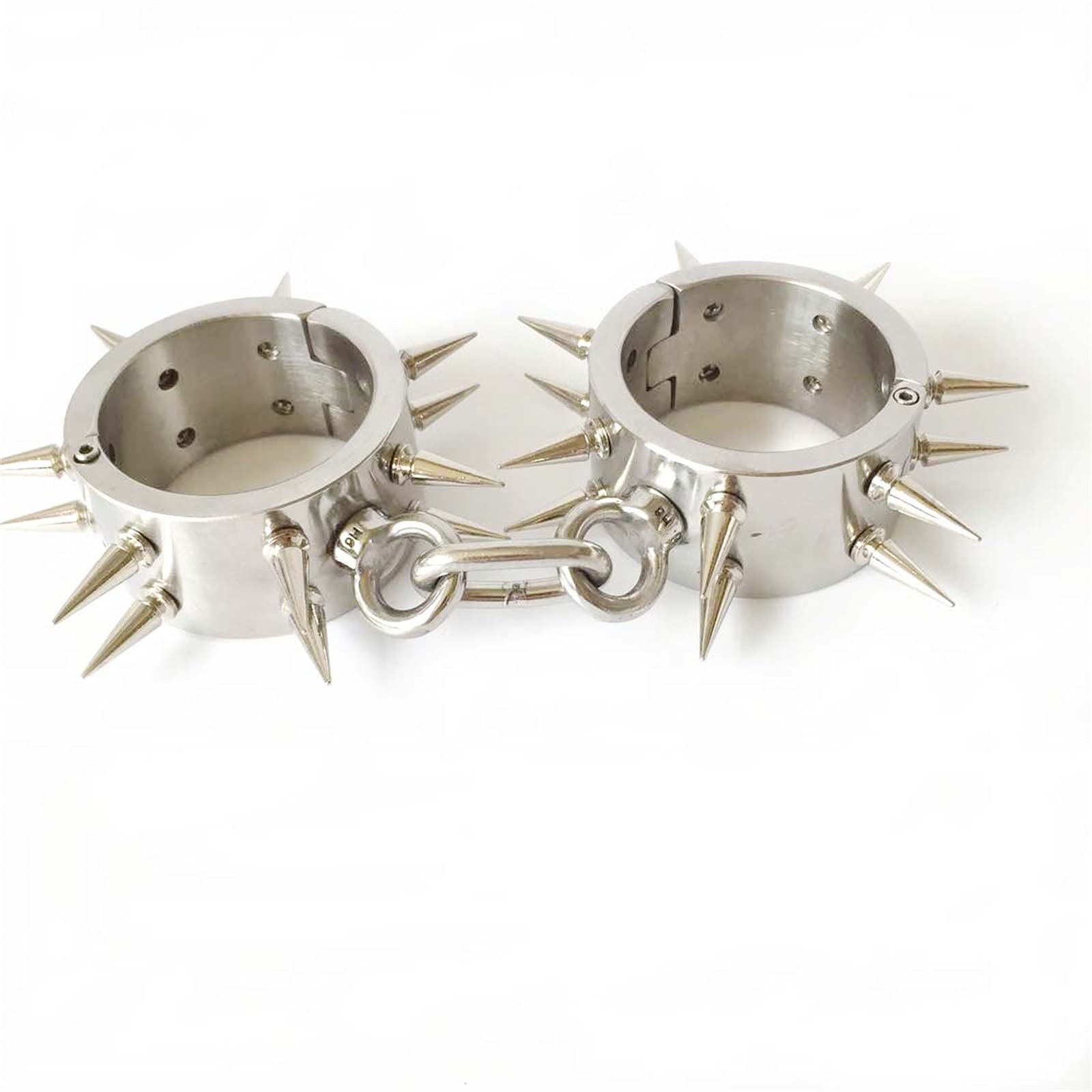 Manette in acciaio inossidabile Spiky Bondage Polsini da polso Fetish Slave Accessori erotici Manette con serratura Cosplay SM Tortura Giochi sessuali per adulti Giocattoli erotici per coppie,M