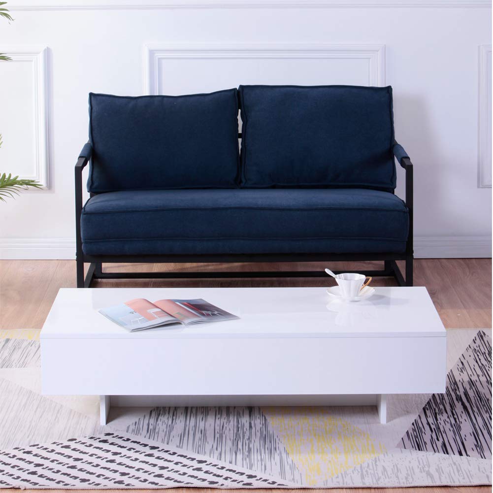 GOLDFAN Modern Rectangle Coffee Table High Gloss Coffee Table for