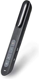 yeacher 2.4 ghz sem fio powerpoint apresentador apresentação ponteiro ppt clicker com receptor usb 100 metros de controle remoto compatível com windows android mac os para reunião de ensino treinamento palestra