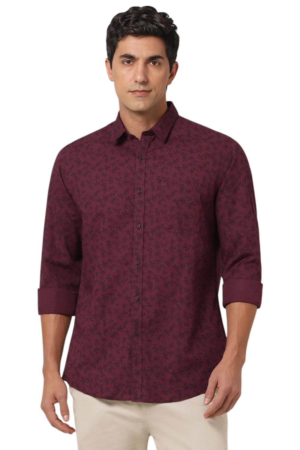 peter england Men's Floral Cotton Regular Fit Shirt-picture-33