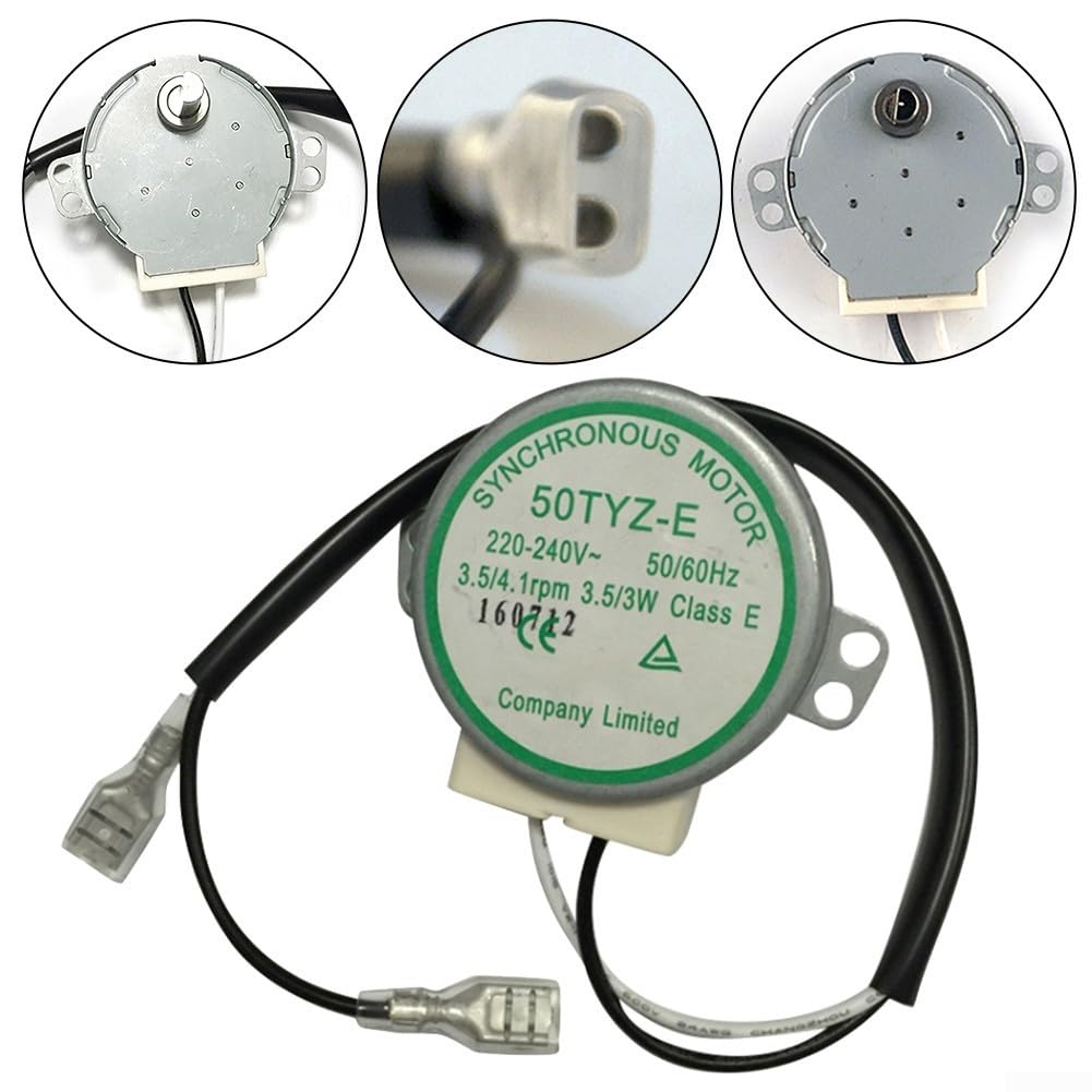 Haushalt Eismaschine Synchronmotor Ersatz 50TYZ-E für 220V-240V Eismaschinen - 3.5W Metall Drehmotor, 3.5-4.1RPM, 50/60Hz Kompatibel mit