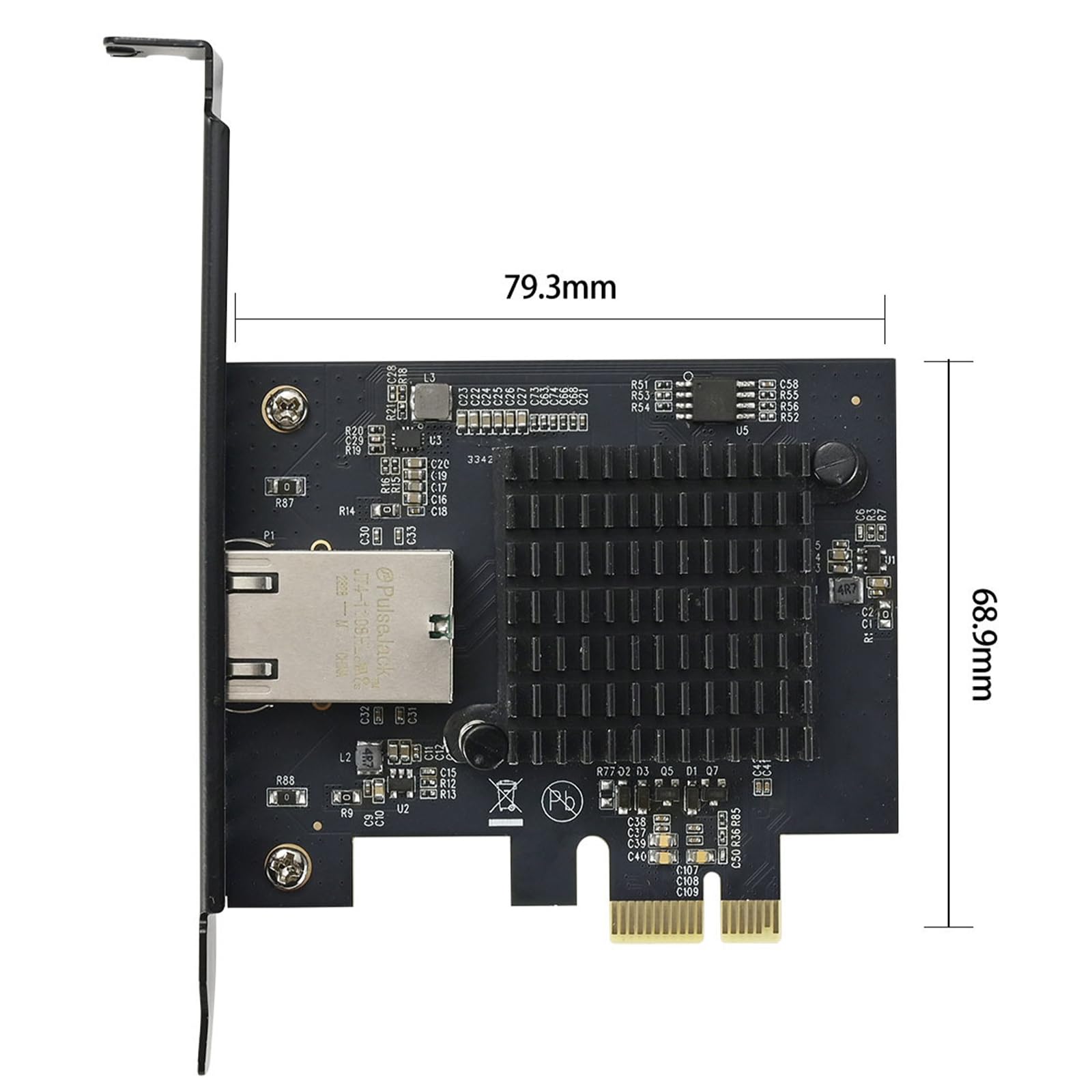 Efficiente adattatore rete Ethernet PCIex1 da 10 Gbps per editing video e trasferimenti file grandi dimensioni Adattatore rete velocità