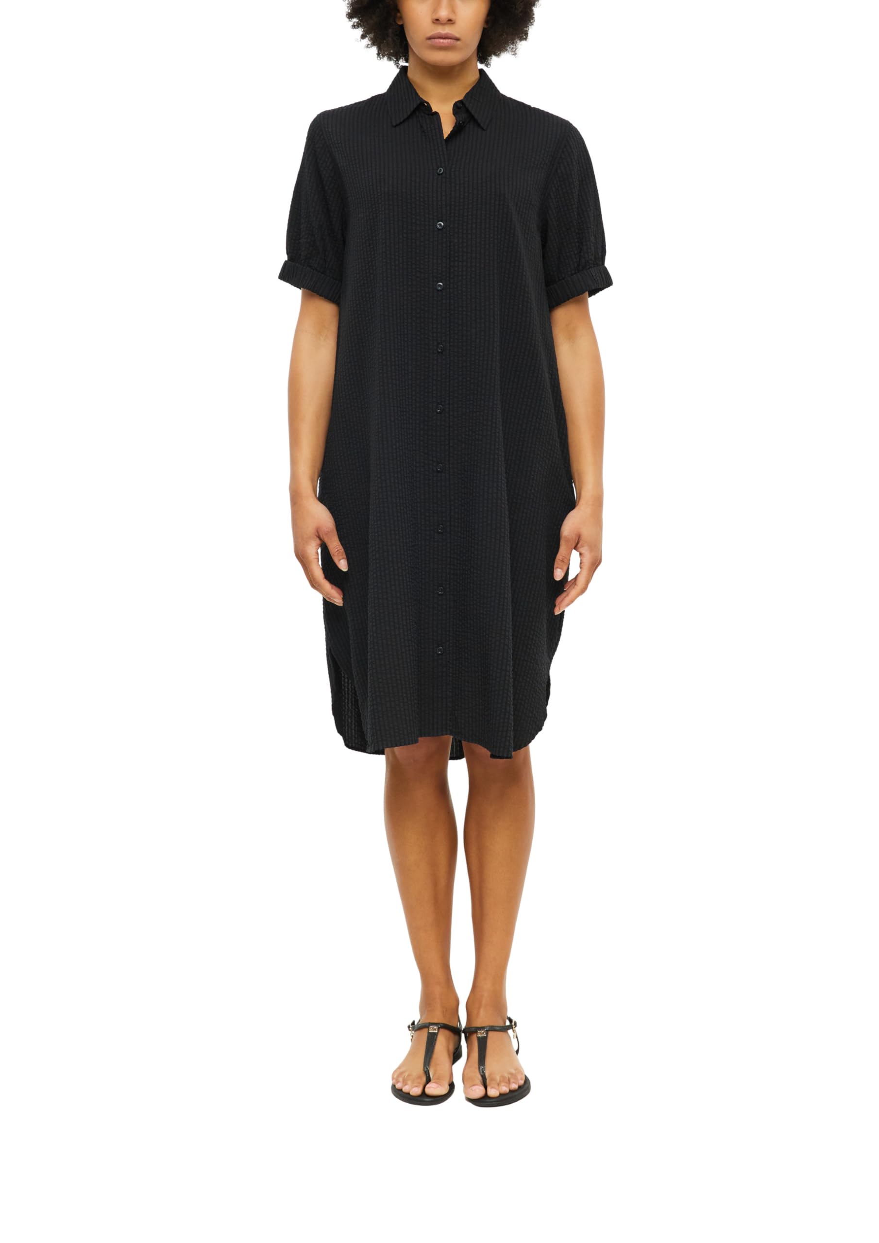 s.Oliver Women's 2179224 Blouse Dress (Pack of 1), Black, 14