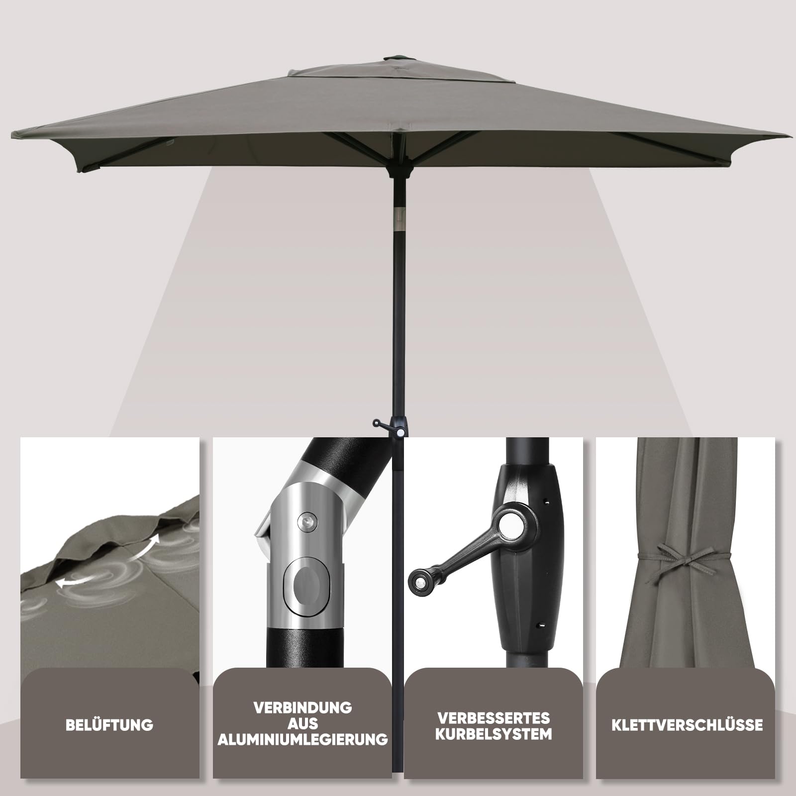 Tenda Da Sole Parasole Laterale Retrattile Per Patio Giardino Terrazza Balcone Schermo Di Protezione Visiva 140 X 500 Cm Blu 81713821