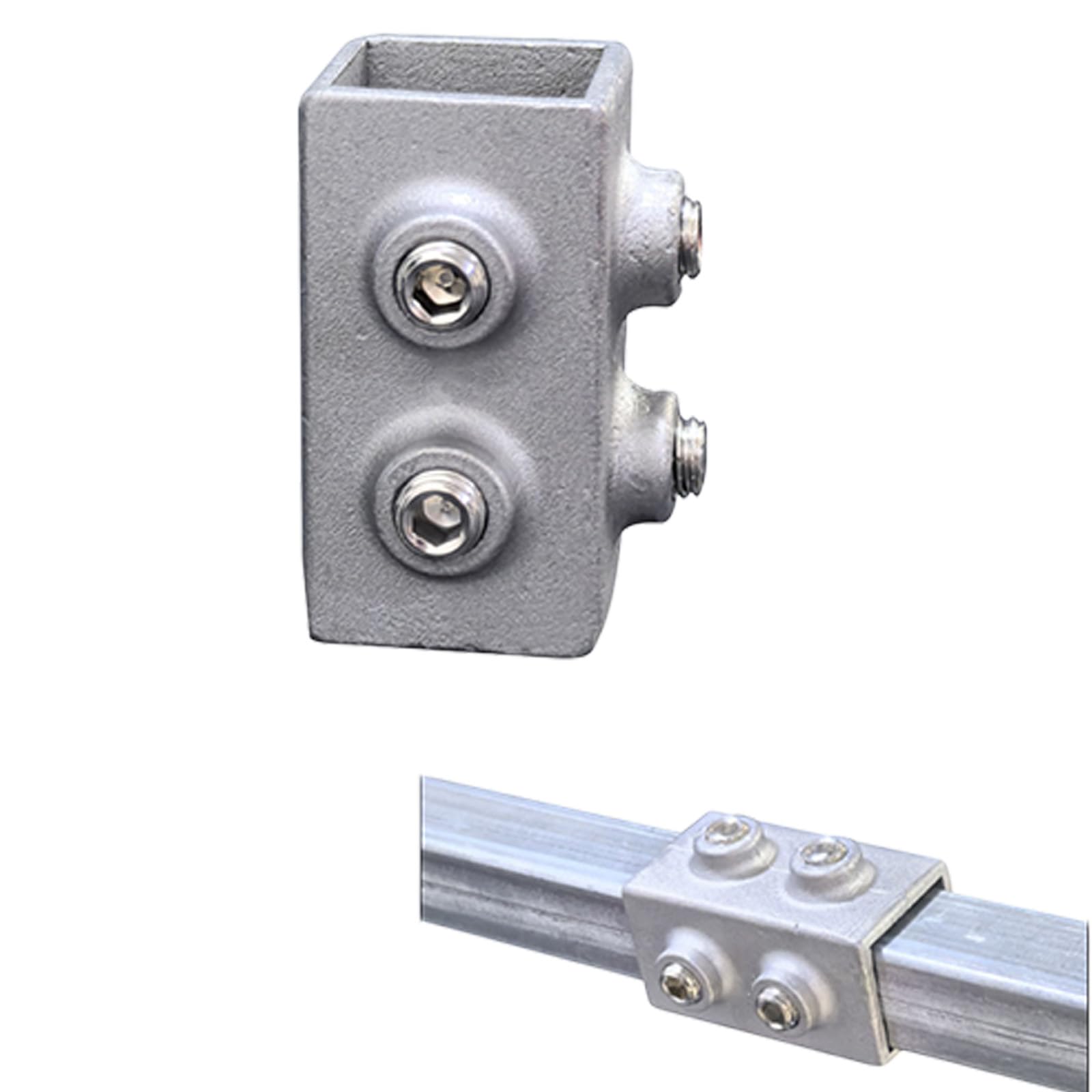 Alloneslife 25X25 Straight Aluminum Alloy Square Tube Connector Replacement Connection Fastener Fixed Joint 3 Way Elbow Pipe Fitting Easily Install Square Pipe Fixed Joint Storage Rack Connector