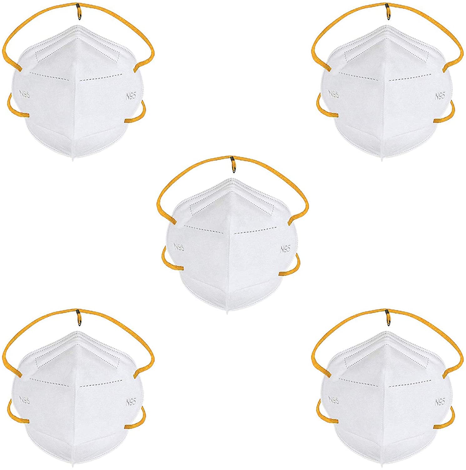 Heria Unisex Nonwoven Fabric N95 Reusable, Washable Breathable without Valve 5 Layer Mask with Head Loop (White, Free Size) - Pack of 15 (B093X2H85L) Amazon Price History, Amazon Price Tracker