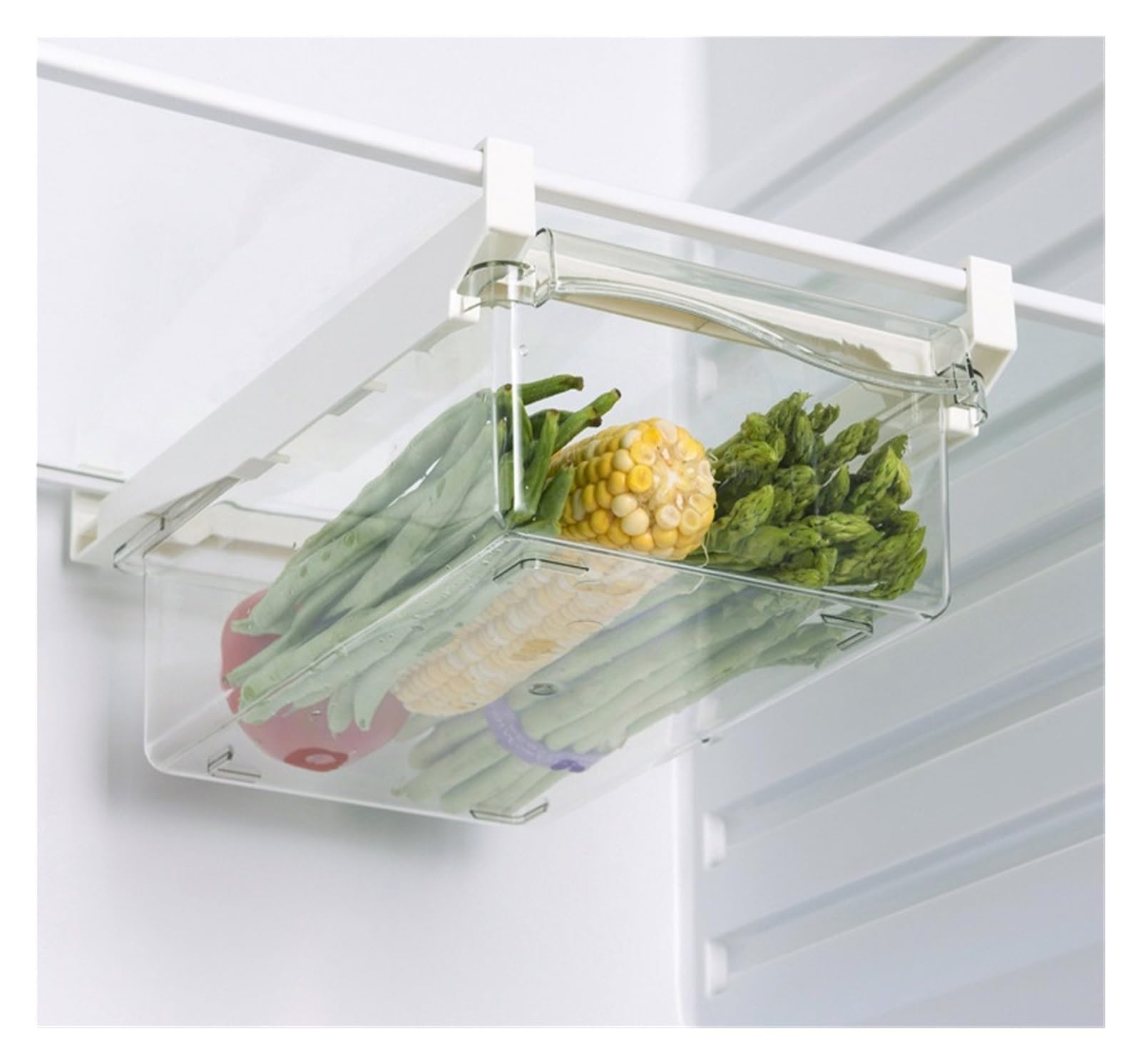 C Boîte à frid coulissante pour fruits et vétérinaires Transparent Plateau de cuisine Réfrigérateur peu encombrant