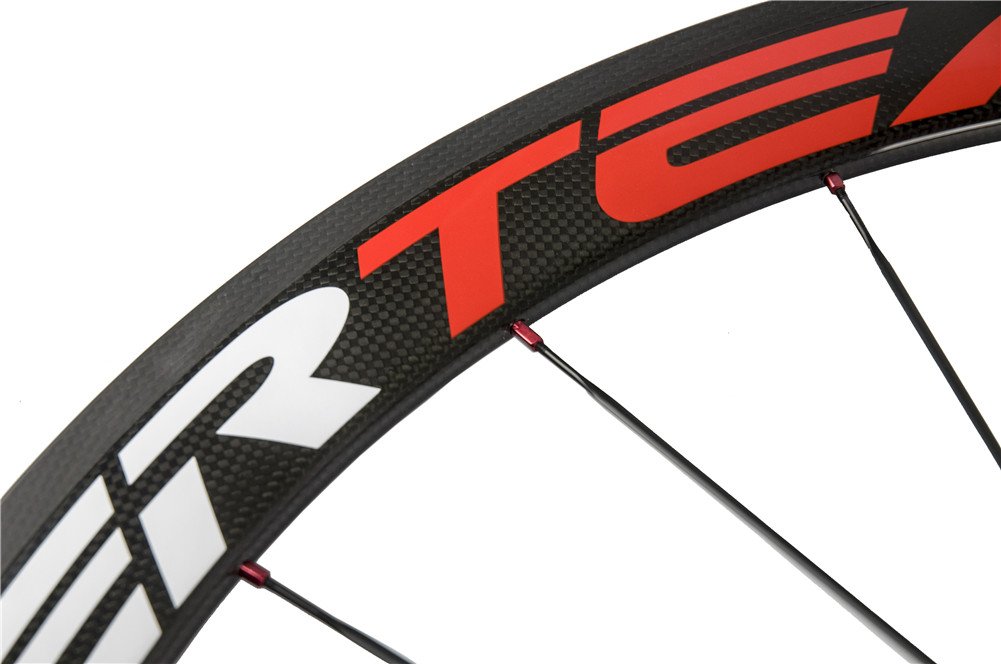 Amazon.co.jp: Superteam 700C 50mm ホワイト レッド デカール 自転車