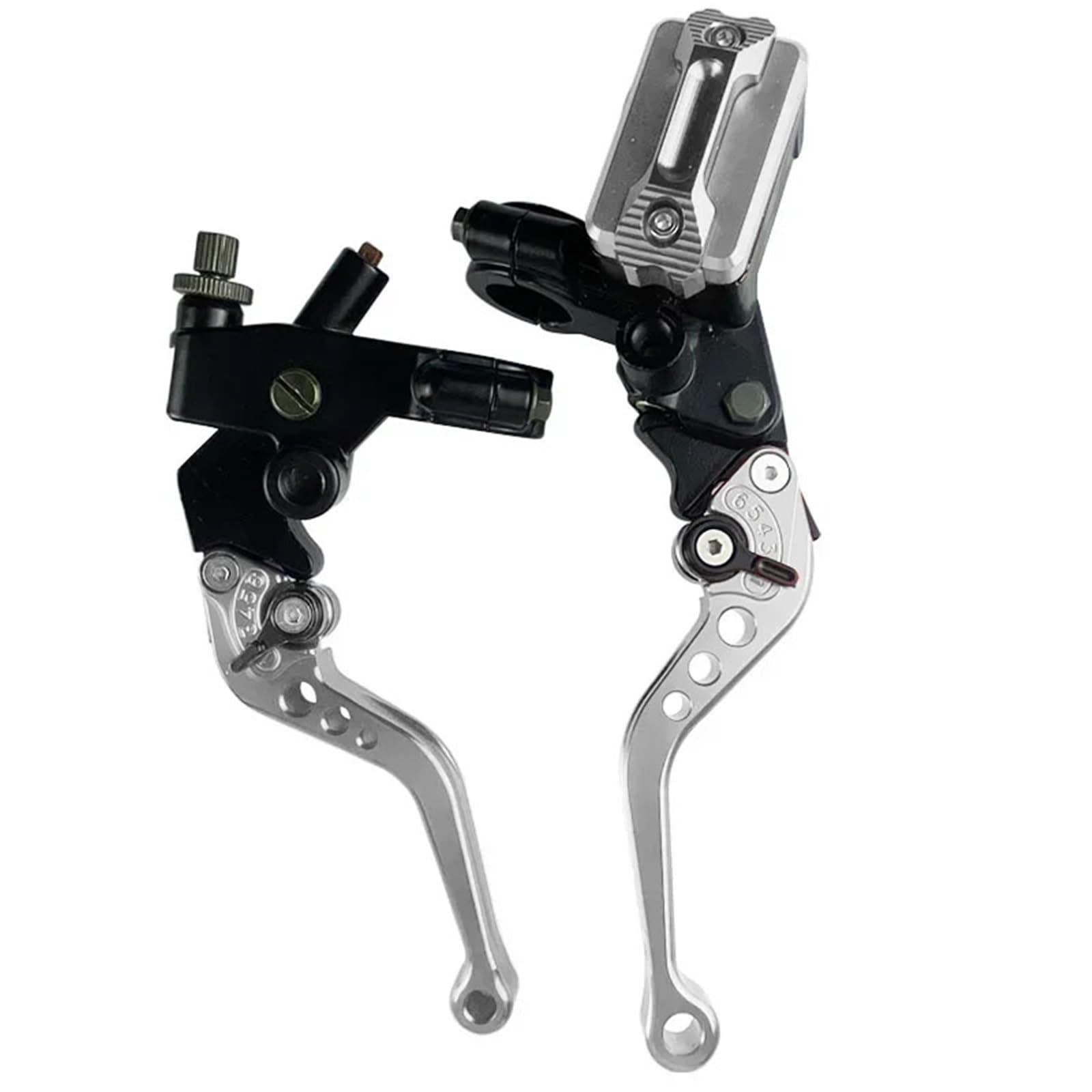 Hydbcnp Silvery A Forward Brake Pump Motorcycle Rear Brake Pump Universal Motorcycle Brake Master Cylinder Lever Cable Clutch Reservoir Fit For Scooter Sport Dirt Bike(Silvery A)