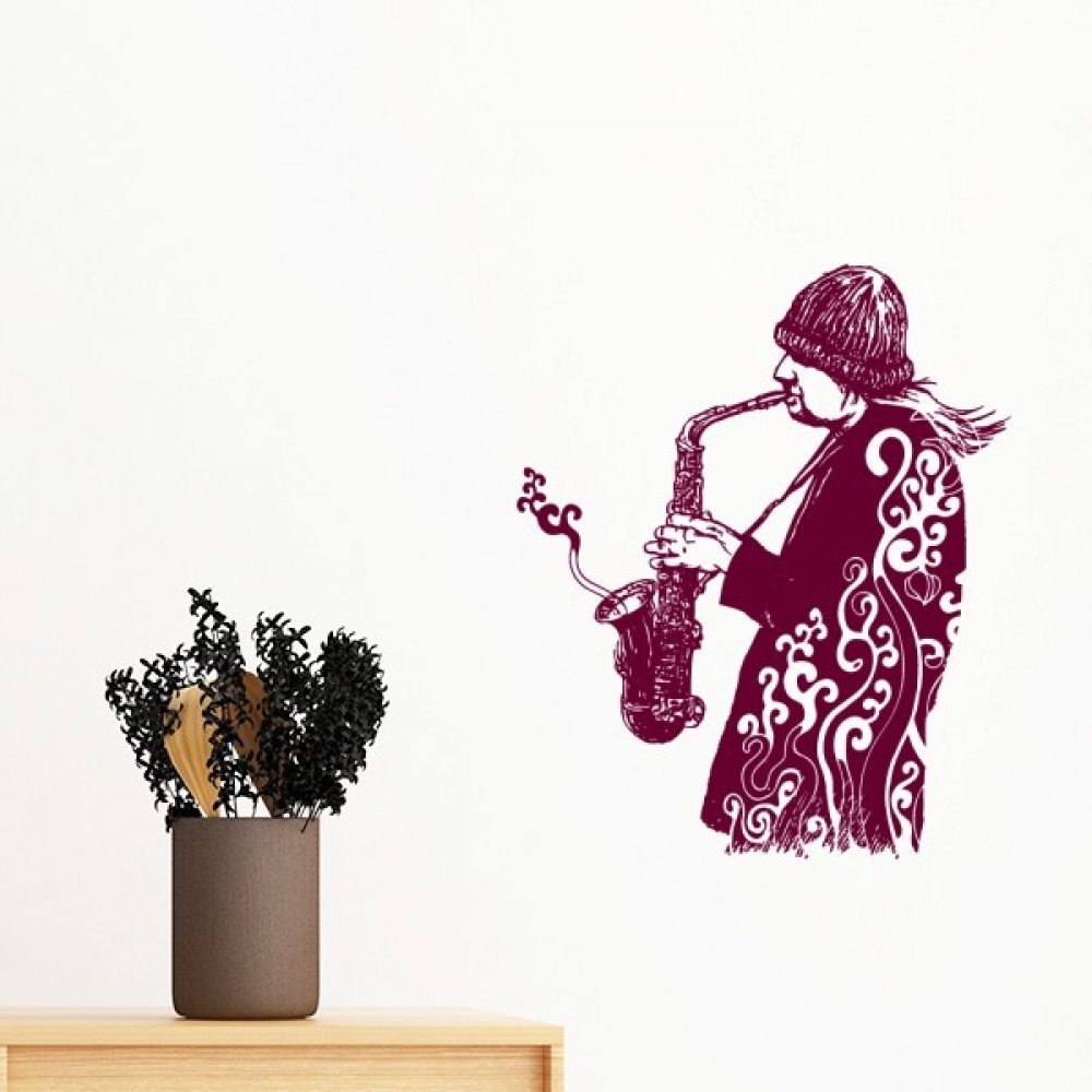 Papier peint jazz pour masquer un mur vide sans peindre