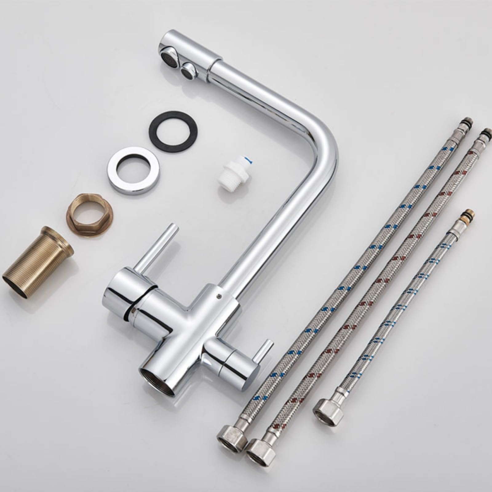 TTDGYYXW Filtro de Agua Grifo de Cocina Cromado Grifo para Beber grifos giratorios con función de purificación para grúas mezcladoras de Fregadero
