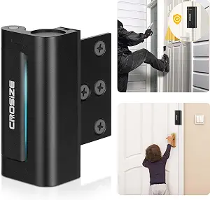 Home Security Door Lock, Door Reinforcement Lock for Kids Safety, Black