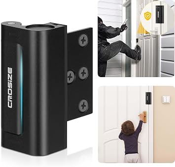 Home Security Door Lock, Upgraded Metal Door Lock for Child Safety 3 Inch Supports 800lbs Impact for Interior Swing Doors, Security Door Lock
