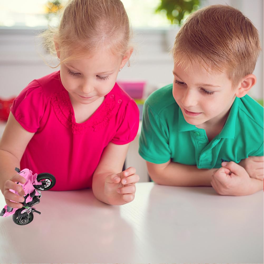 Motorbike Mode - Kids Motorbike Toy,Motorcycle Model Ornaments,Motorcycle Toys Alloy Motorbike Toy Highly Simulation Motorbike Model Pull-Back Vehicle Toy For Child Intellectual Toy Gift (Pink) - Image 4