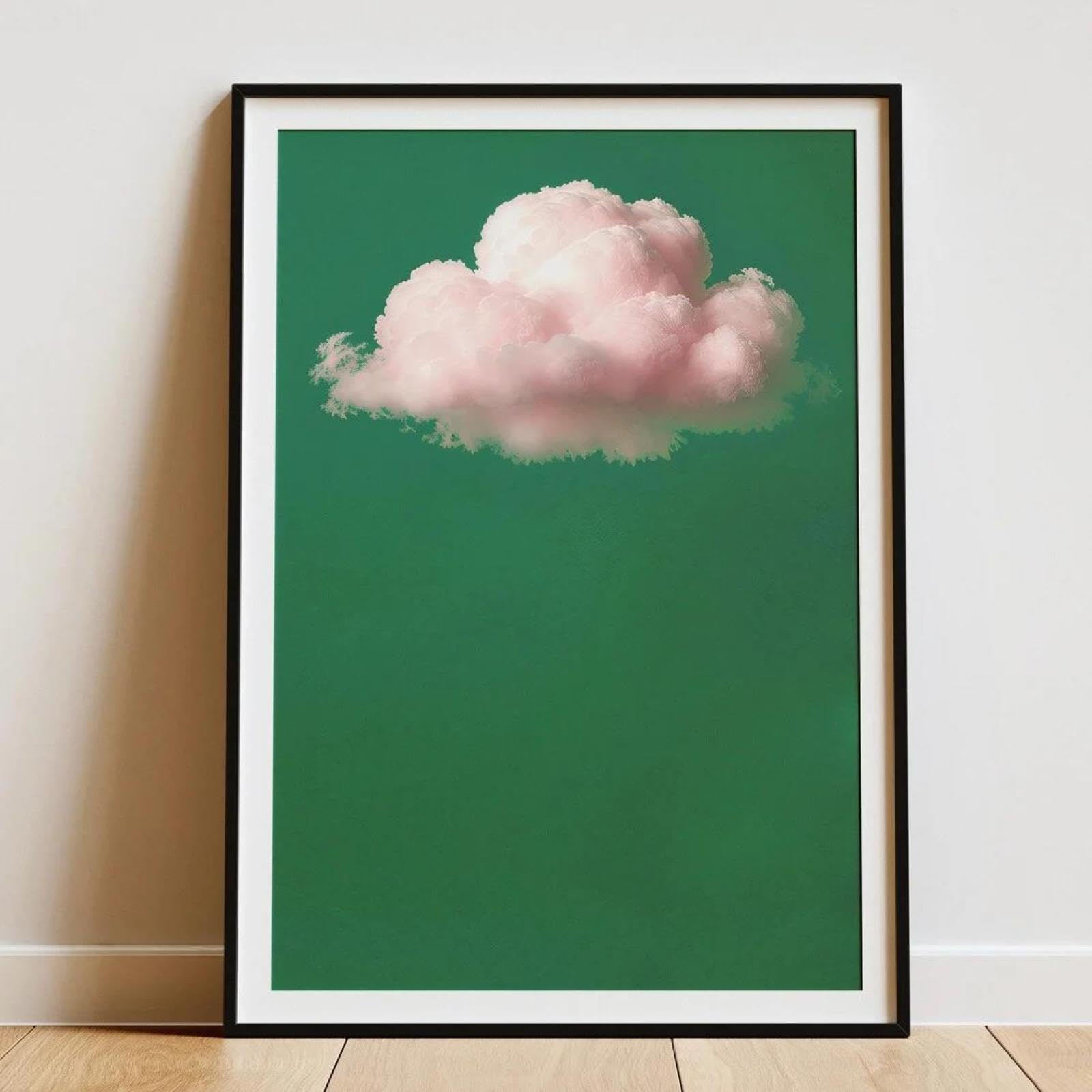 Affiche murale abstraite nuage vert Baibexing impression sur toile A3 60x90cm