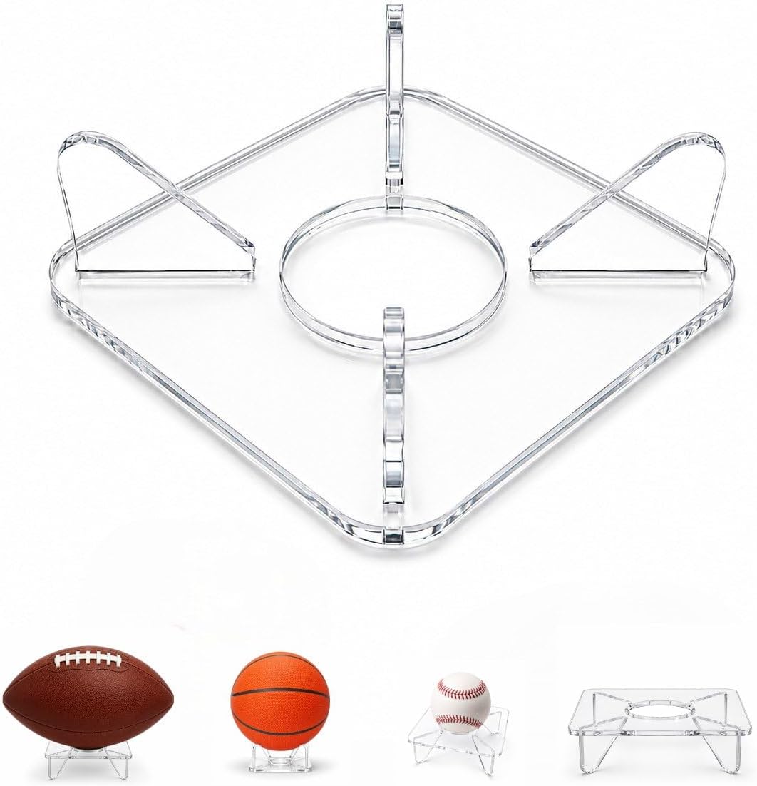 Basketball Stand, Acrylic Ball Display Stand for Sports Balls