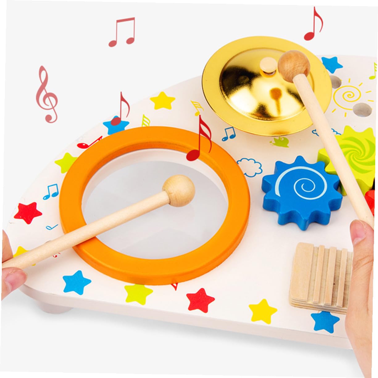 VANZACK Xilofono in Legno per Ragazzo Ragazza Ragazza di Strumenti Musicali Educativi Giocattolo Musicale Sicuro e Resistente per Attività Didattiche e Feste Tema