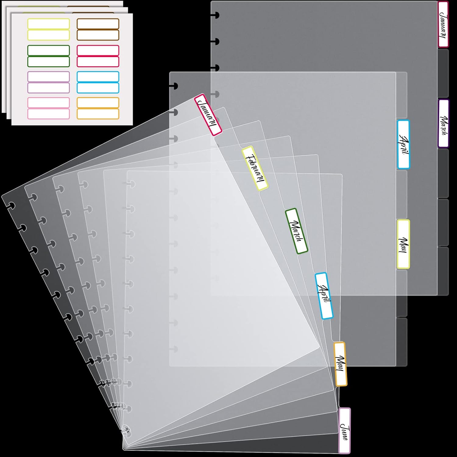 Letter Poly Tab Dividers for Discbound Notebooks, Disc