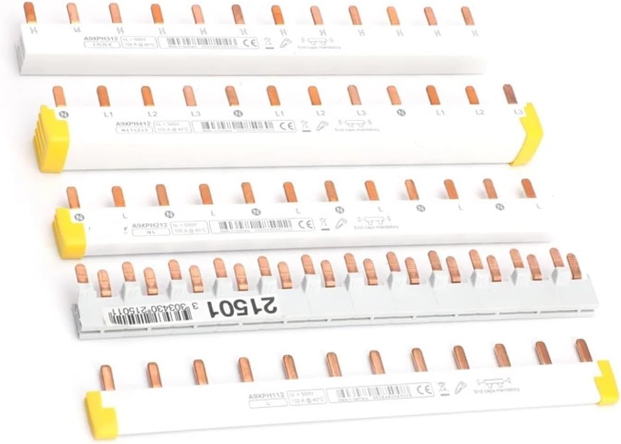 1pcs A9HLP412 12x18mm Comb-Shaped busbar 4P can be Connected to 3 4P Circuit Breakers, Connected to Copper busbar, Wiring bar