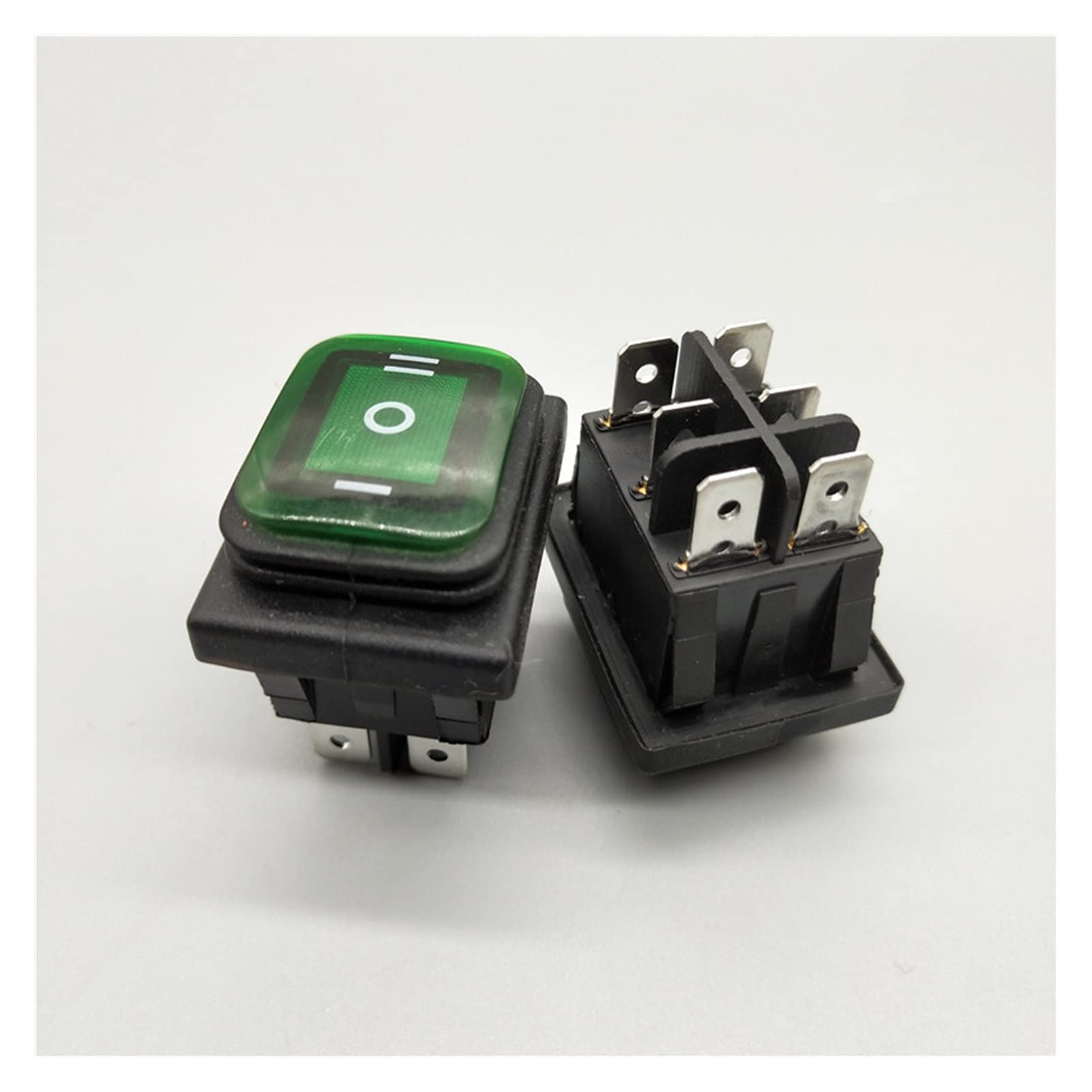 Interrupteur étanche KCD4 20A haute capacité DPDT avec voyant LED vert 220V
