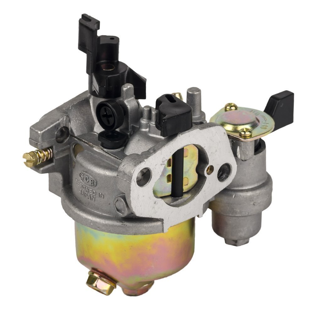 Kit de carburador de carburador con filtro de aire bobina de encendido para Honda Gx140 Gx160 Gx200 5.5HP 6.5HP motor partes + sistema de silenciador de escape EX35 con escudo térmico