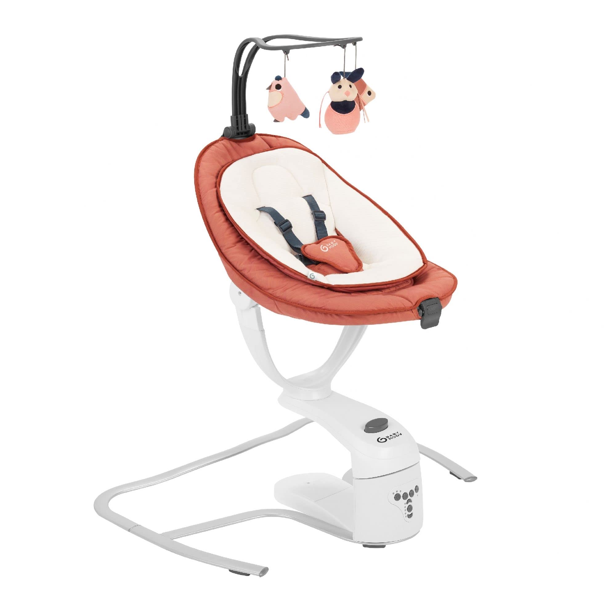 Babymoov - Electric 360° Comfort Swing Swoon Motion | Cradling Baby Seat with-Toys, Baby Chair for Sitting Up | High Baby Bouncer Chair | Baby Napper - Rocker Portable Sleep Solution | Terracotta